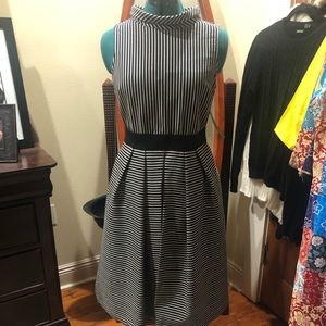 NY & Company striped knee length cowl neck dress BNWT